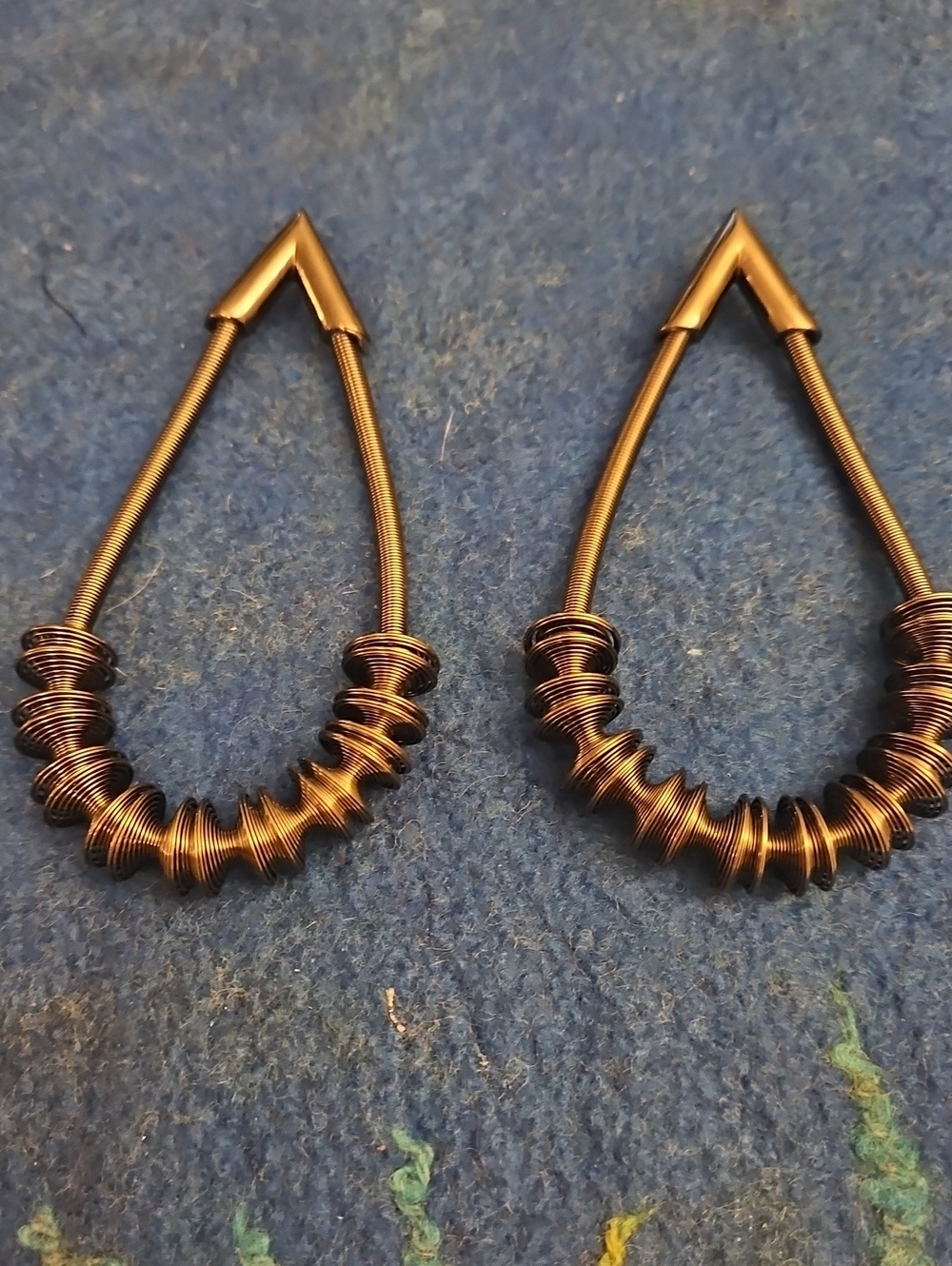 4  For $10 Bungee Black Wire-Wrapped Teardrop Hoop Earrings - Women Jewelry
